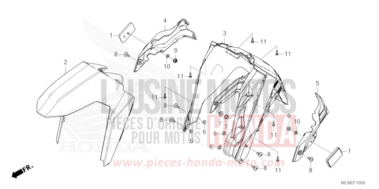 AILE AVANT de Africa Twin GRAND PRIX RED (R380B) 2025